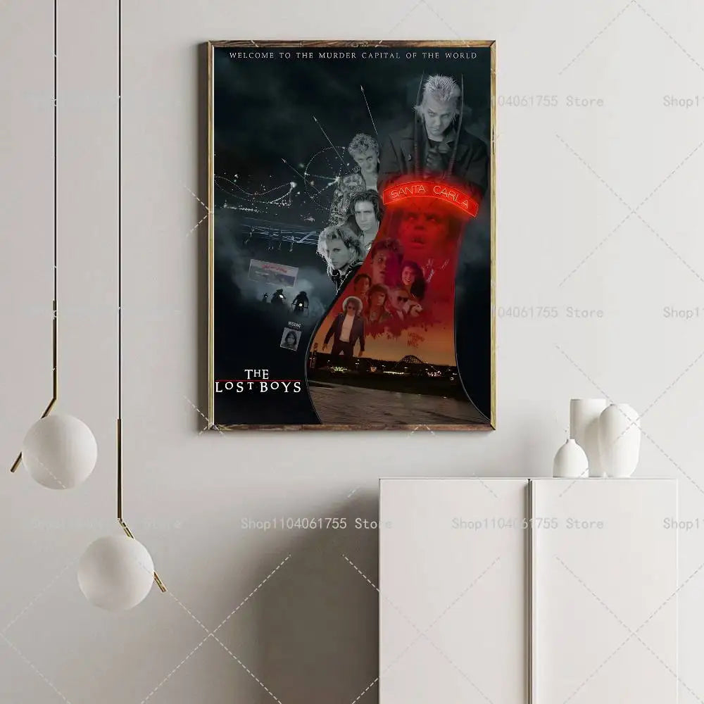 Lost Boys 1987 Classic Movie Poster – Self-Adhesive Wall Art Movie Wall Poster Axl