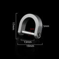 Titanium Alloy Horseshoe Buckle Carabiner – EDC Keychain Hook Carabiner Buckle Hook Axl Grey-13mm