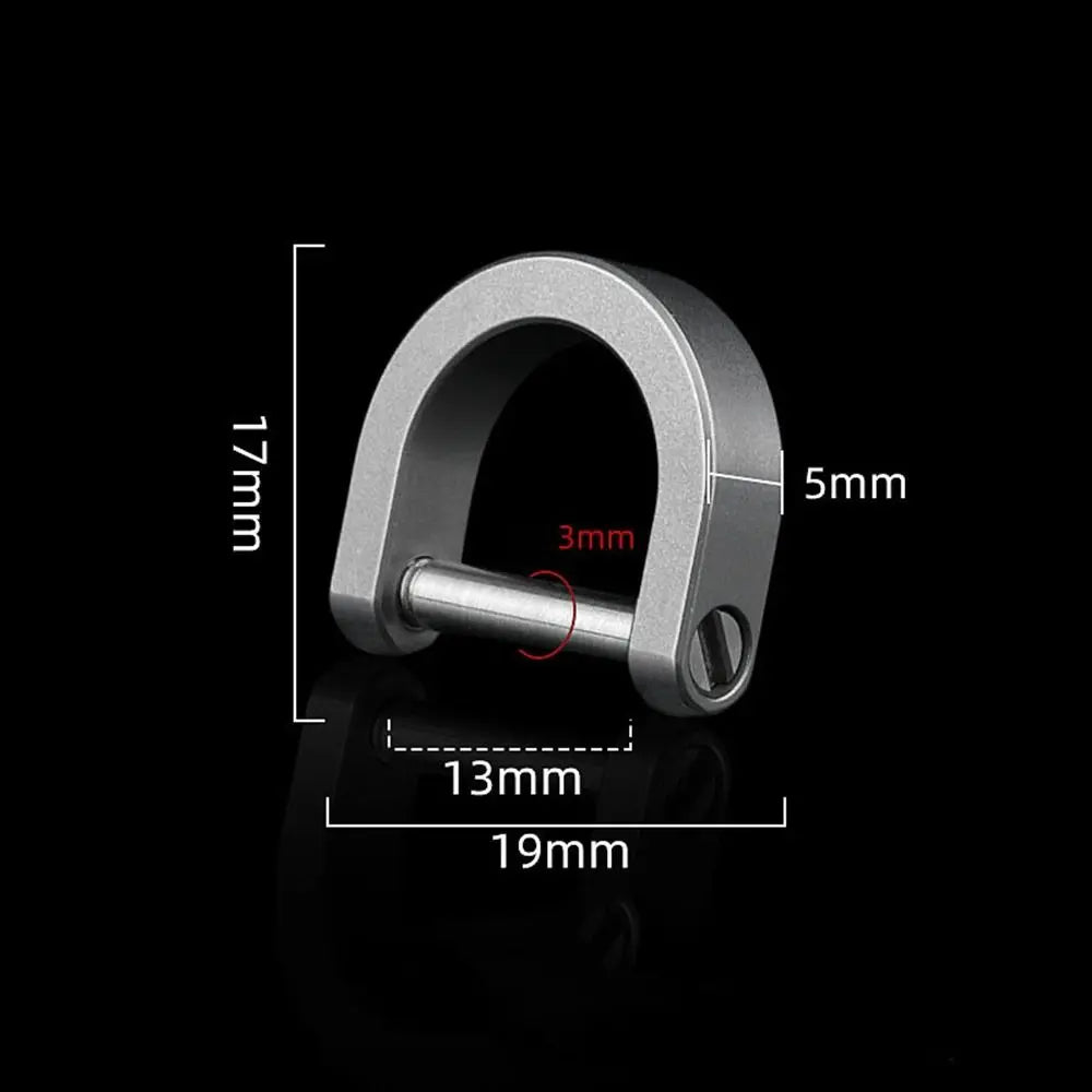 Titanium Alloy Horseshoe Buckle Carabiner – EDC Keychain Hook Carabiner Buckle Hook Axl Grey-13mm