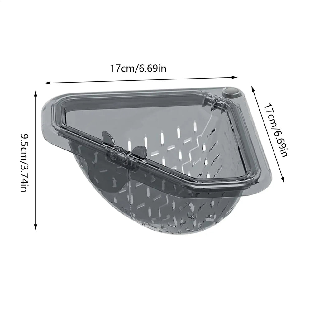 Magnetic Corner Sink Strainer – Foldable Food Scrap Basket Kitchen Sink Strainer Axl