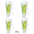 KEMORELA Double Wall Glass Cup – Heat-Resistant Borosilicate Double Wall Glass Cup Axl 650ml 4pcs 80-650ml