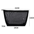 Mesh Clear Cosmetic Bag – Travel Makeup & Toiletry Organizer Cosmetic Organizer Bag Axl L