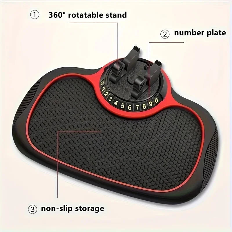 360° Rotating Swan Car Dashboard Phone Holder & Anti-Slip Mat Car Phone Mount Axl