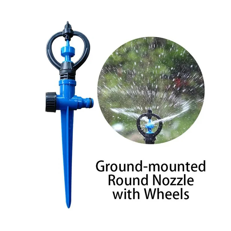 Round Wheel Automatic Rotating Garden Sprinkler Garden Sprinkler Axl