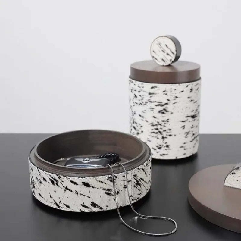 Modern Light Luxury Pine & Horsehair Jewelry Storage Box Jewelry Storage Box Axl