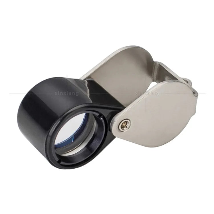 14X Folding Jeweler's Loupe – All Metal Magnifier & Leather Case Jeweler's Loupe Axl
