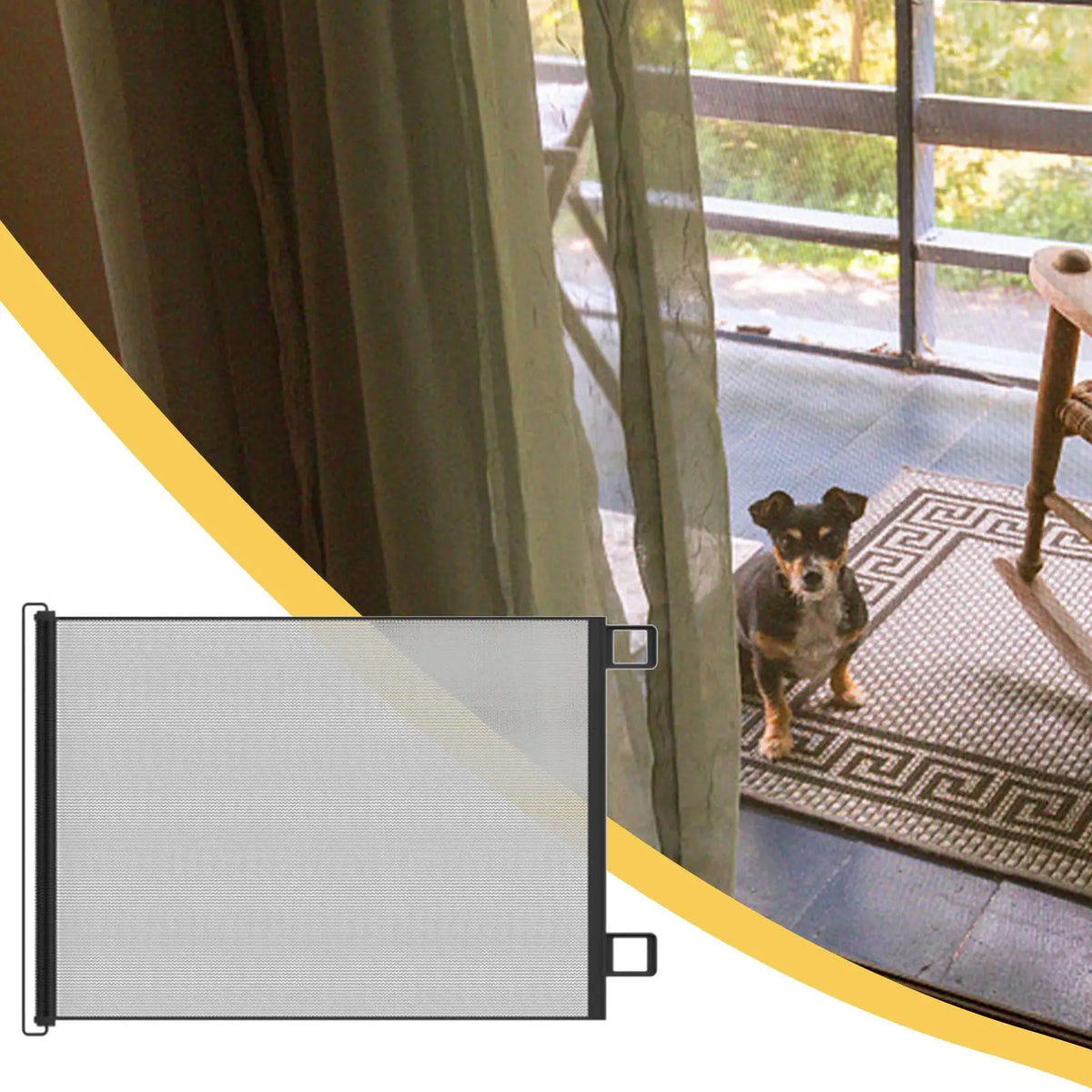 Retractable Pet Gate No-Drill Safety Mesh Fence | 3 Sizes Retractable Pet Gate Axl