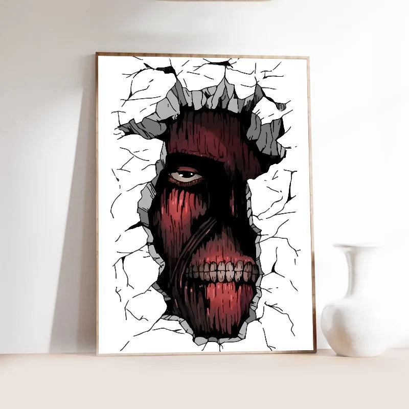 Attack on Titan Anime Poster | Self-Adhesive Waterproof Wall Art Anime Wall Poster Axl z4 21x30cm No Frame