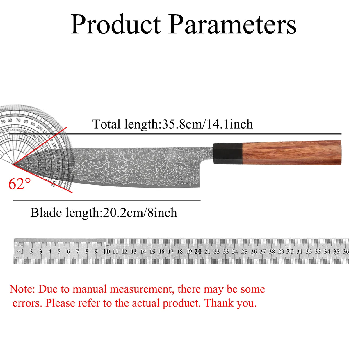 67-Layer Damascus Steel Chef Knife Set – 1/2/3 Piece Damascus Chef Knife Axl