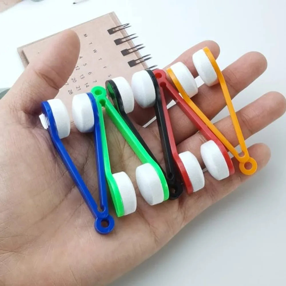 Microfiber Glasses Cleaner Brush – Portable 2-Sided (5 Pack) Eyeglass Cleaner Axl