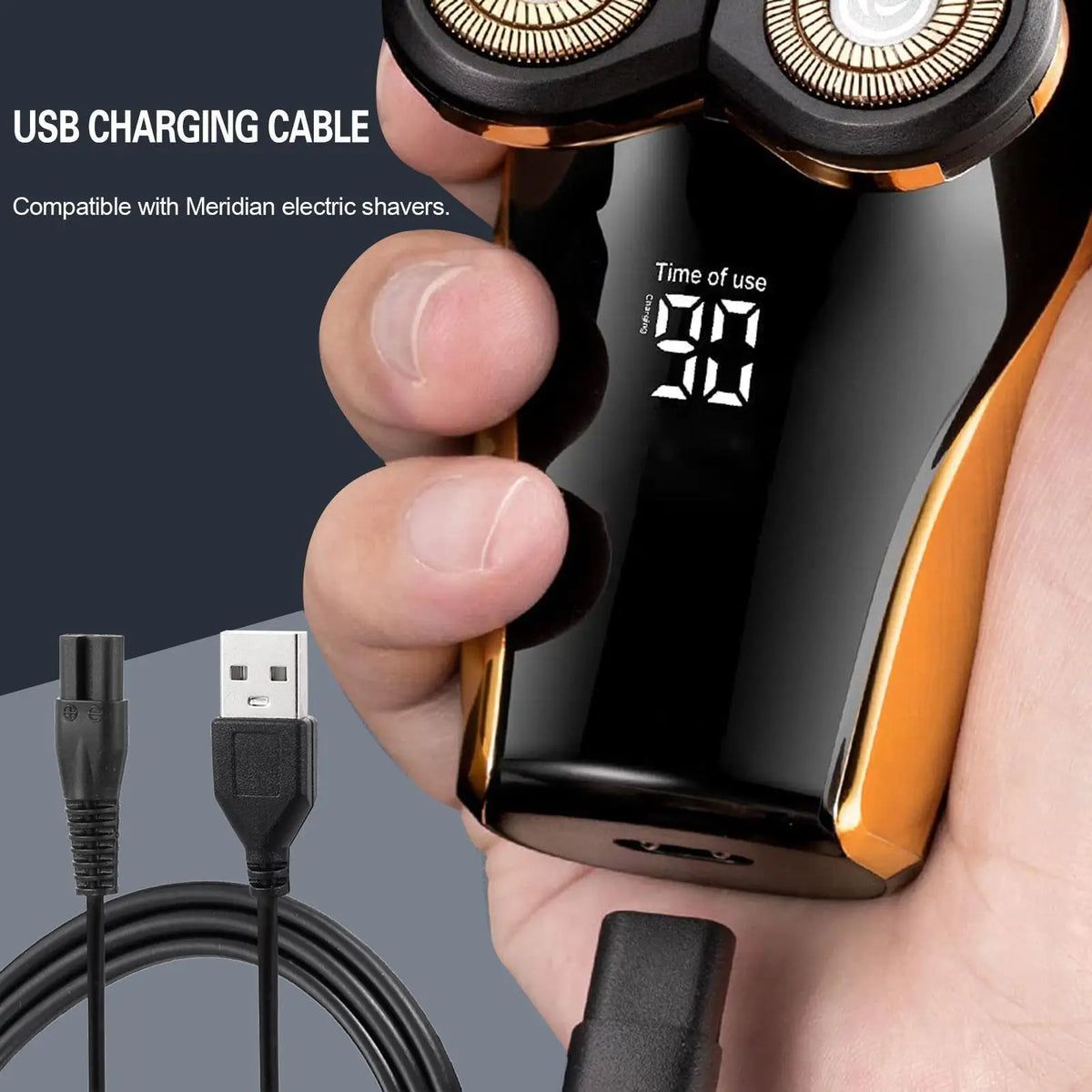 USB Charging Cable for Meridian Electric Shavers & Trimmers Replacement Charging Cable Axl