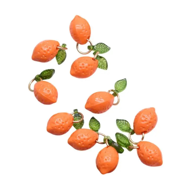 10pcs Acrylic Lemon Charms – DIY Jewelry Pendants DIY Jewelry Charms Axl Orange