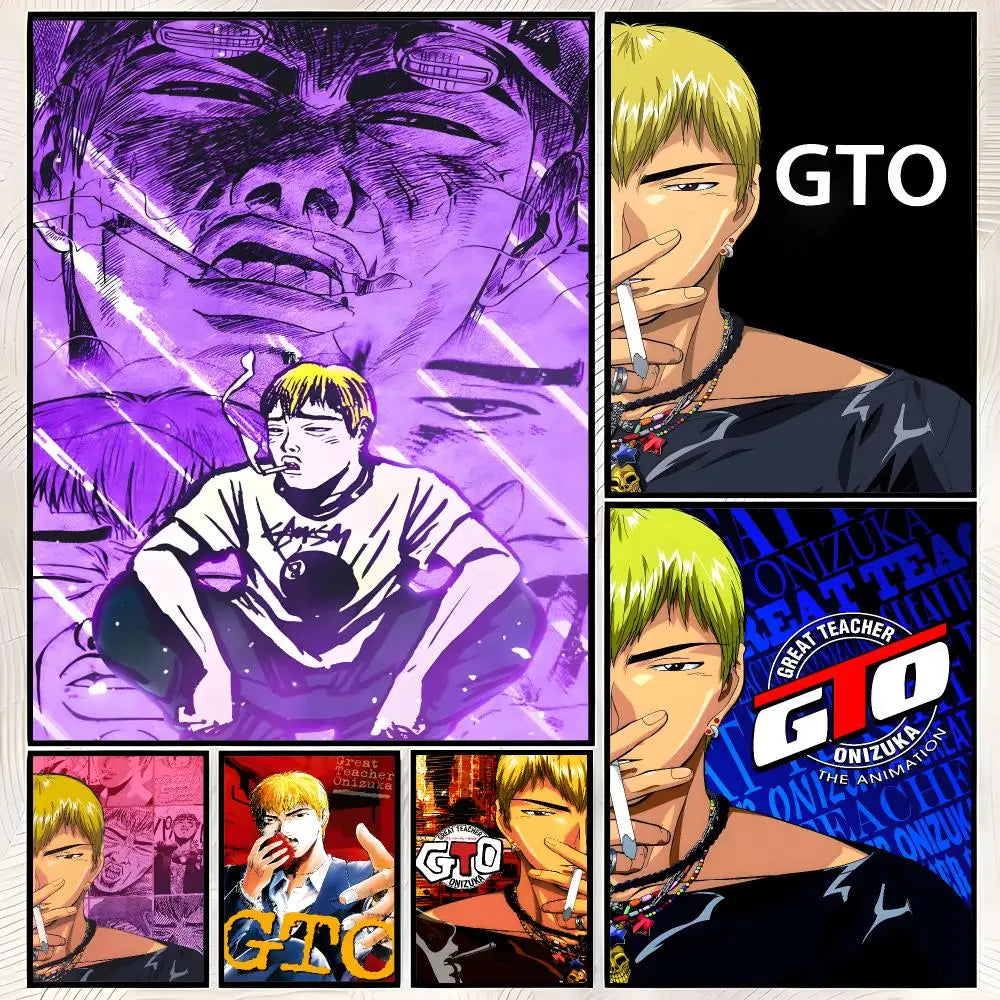 GTO Great Teacher Onizuka HD Wall Poster – Self-Stick Anime Wall Poster Axl