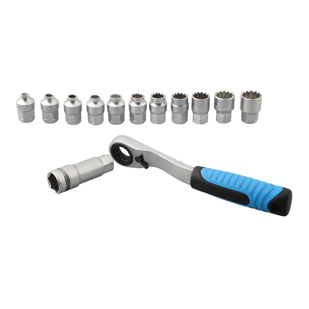 29-Piece Ratchet Socket Wrench Kit – Chrome Vanadium Car Tools Ratchet Socket Set Axl