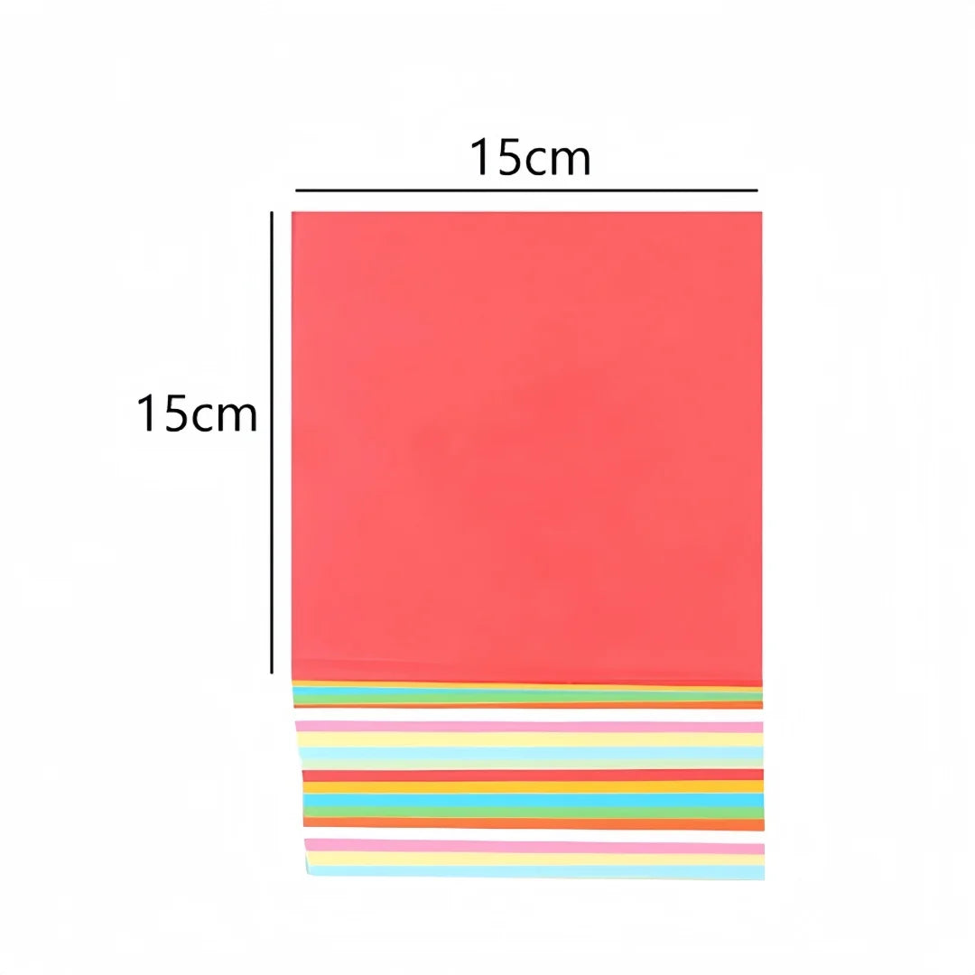 100 Sheets Square Origami Paper – Multi-Color DIY Craft Set Origami Paper Set Axl 15X15cm