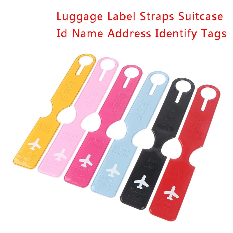 Cute PVC Luggage Tag – ID Name & Address Label Strap Luggage Tag Axl