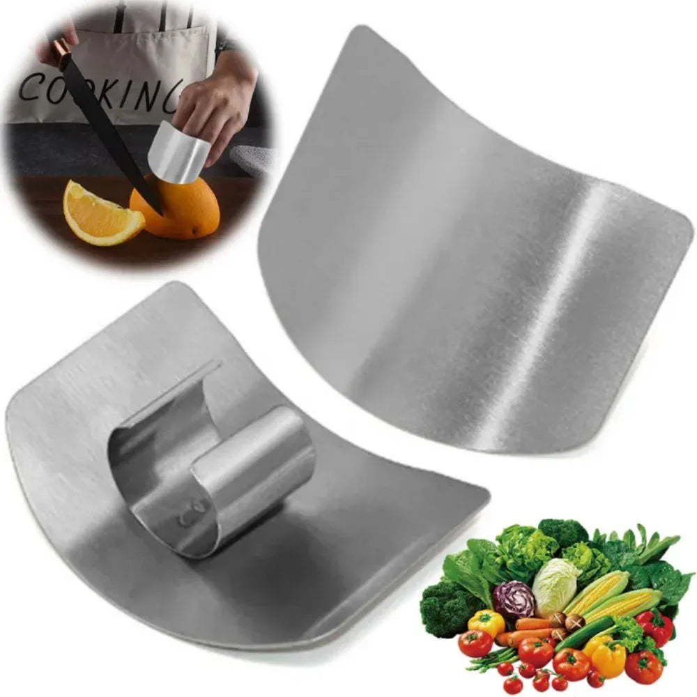 2-Pack Stainless Steel Finger Guard – Kitchen Cutting Protector Kitchen Finger Guard Axl