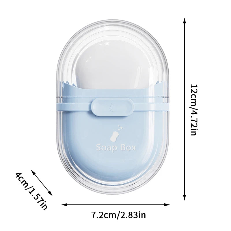 Portable Soap Box with Lid & Drain – Travel Soap Case Travel Soap Dish Axl