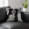 Bernese Mountain Dog Linen Cushion Cover – Sofa & Bed Décor Linen Cushion Cover Axl White4 40X40cm