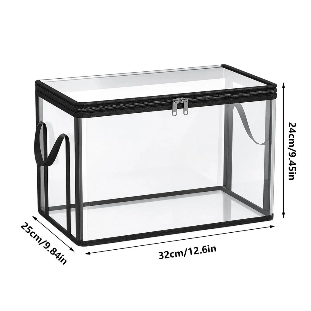 Foldable Clear Storage Bins with Lids – Collapsible Organizer Collapsible Storage Bin Axl