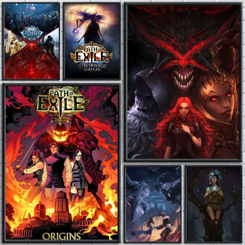 Path of Exile Game Poster – Removable Wall Sticker Art Decal Gaming Wall Decal Axl
