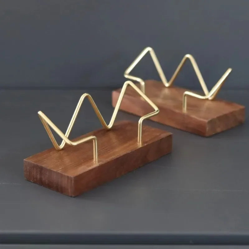 Wooden Business Card Holder – Solid Wood Desk Organizer Business Card Holder Axl Black walnut