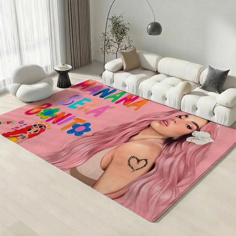 Karol G Flannel Floor Mat – Non-Slip Soft Plush Indoor Rug Flannel Floor Mat Axl