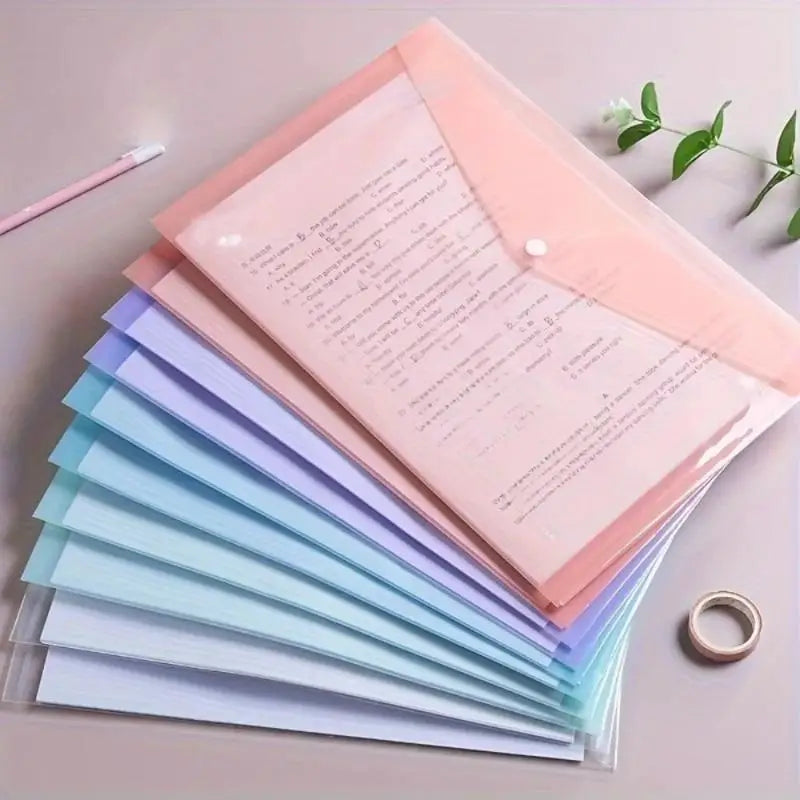 10-Pack A4 Waterproof Transparent PP Document File Pouches Document File Pouches Axl Default Title