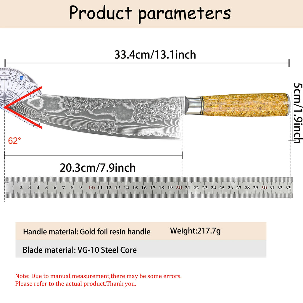 67-Layer Damascus Steel Kiritsuke Chef Knife – 8" Kitchen Blade Damascus Chef Knife Axl
