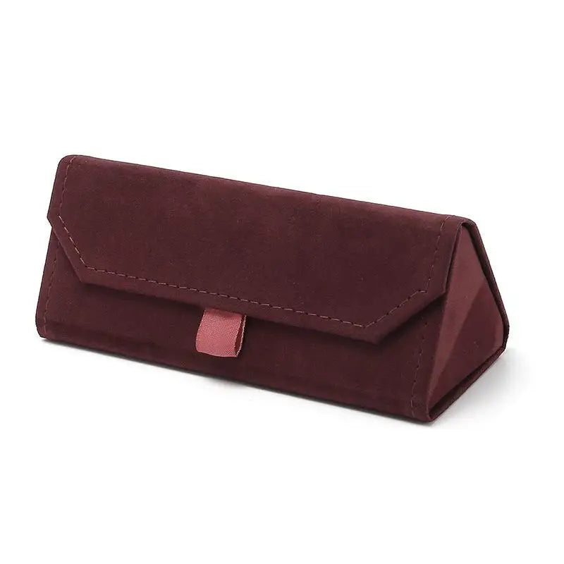 Portable Triangle Folding Glasses Case – Velvet Sunglasses Box Eyeglass Case Axl