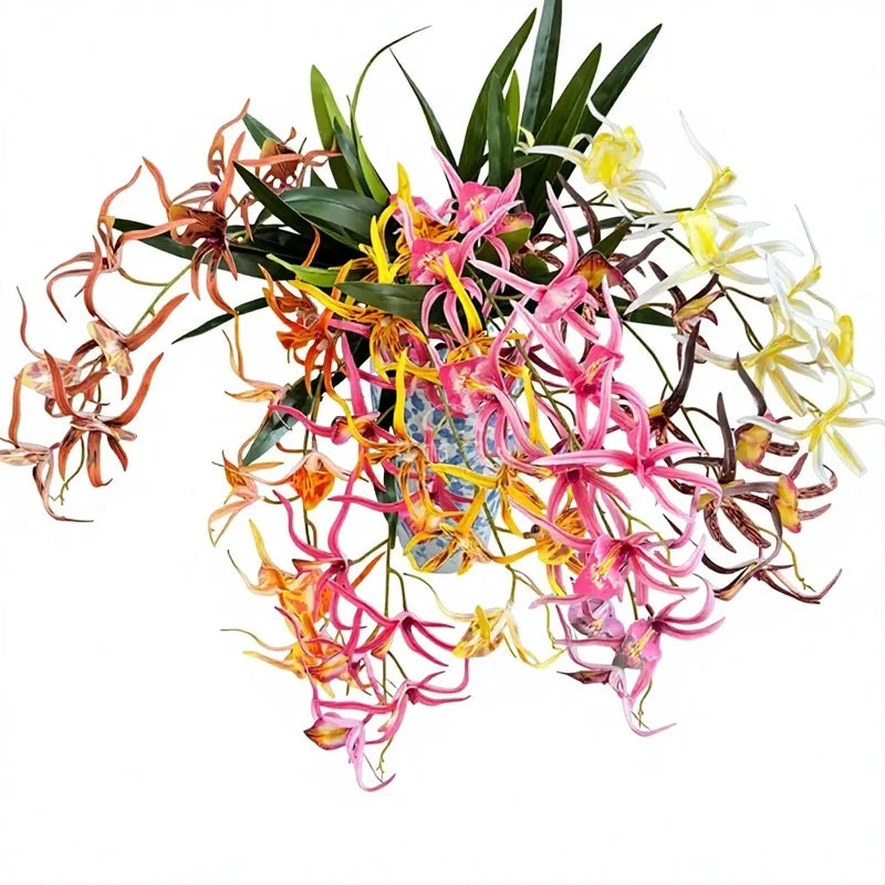 Spider Orchid Artificial Flowers – 3D Printed 9-Head Stem Artificial Flower Stem Axl