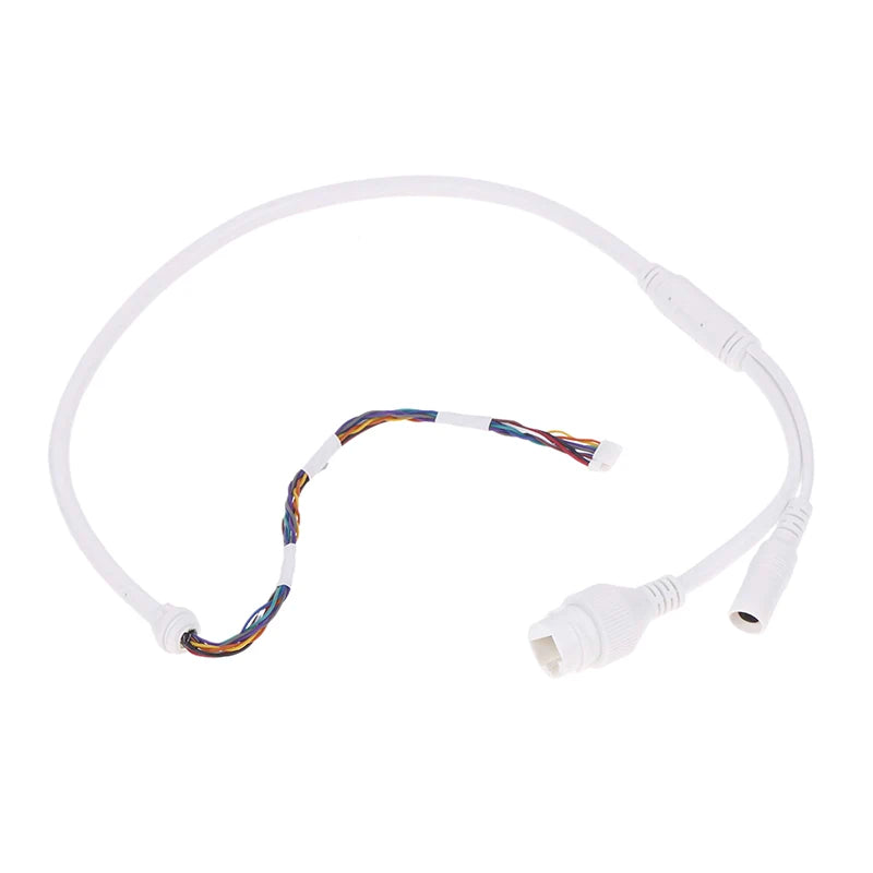 IP Camera Tail Cable 10 Pin 10 Core RJ45 PoE Network Cable Network Camera Cable Axl White