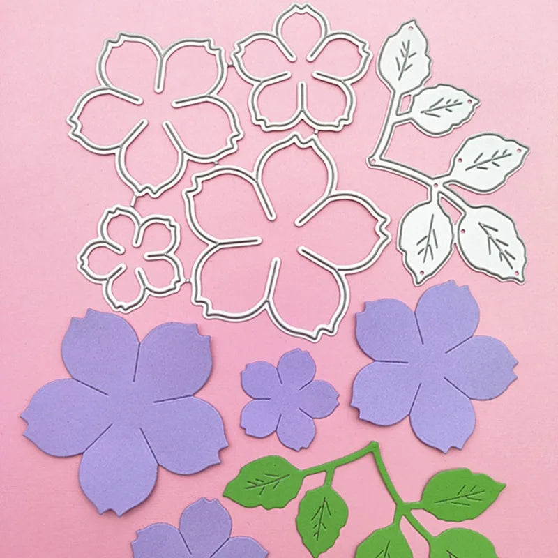 Flower & Leaf Metal Cutting Dies – Scrapbooking & Cards Metal Cutting Dies Axl