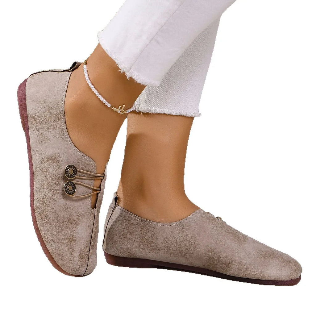 Women's Canvas Mary Jane Flats – Pointed Toe Casual Loafers Women's Flat Loafers Axl