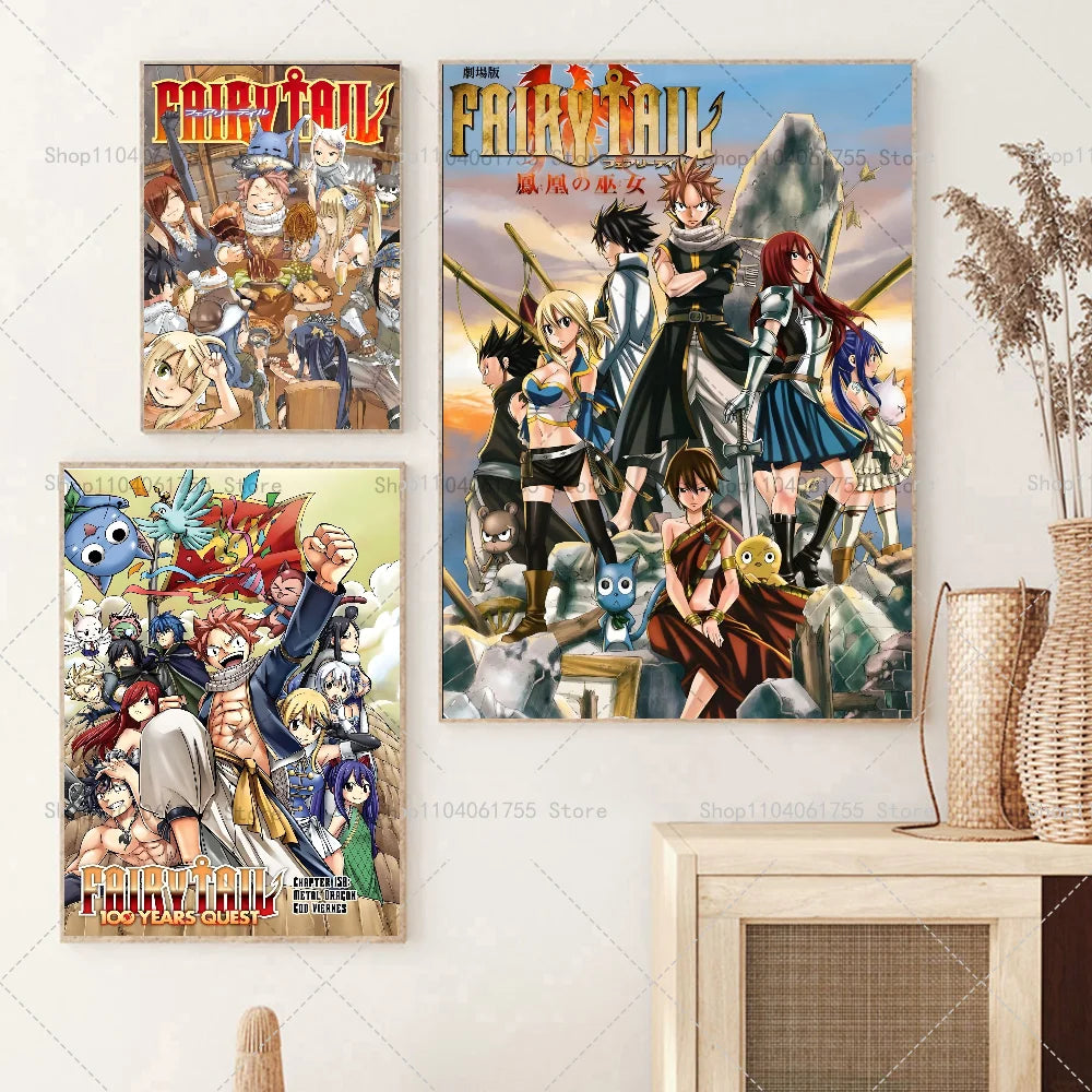 Anime Fairy Tail Wall Poster – Self-Adhesive Waterproof Sticker Anime Wall Poster Axl