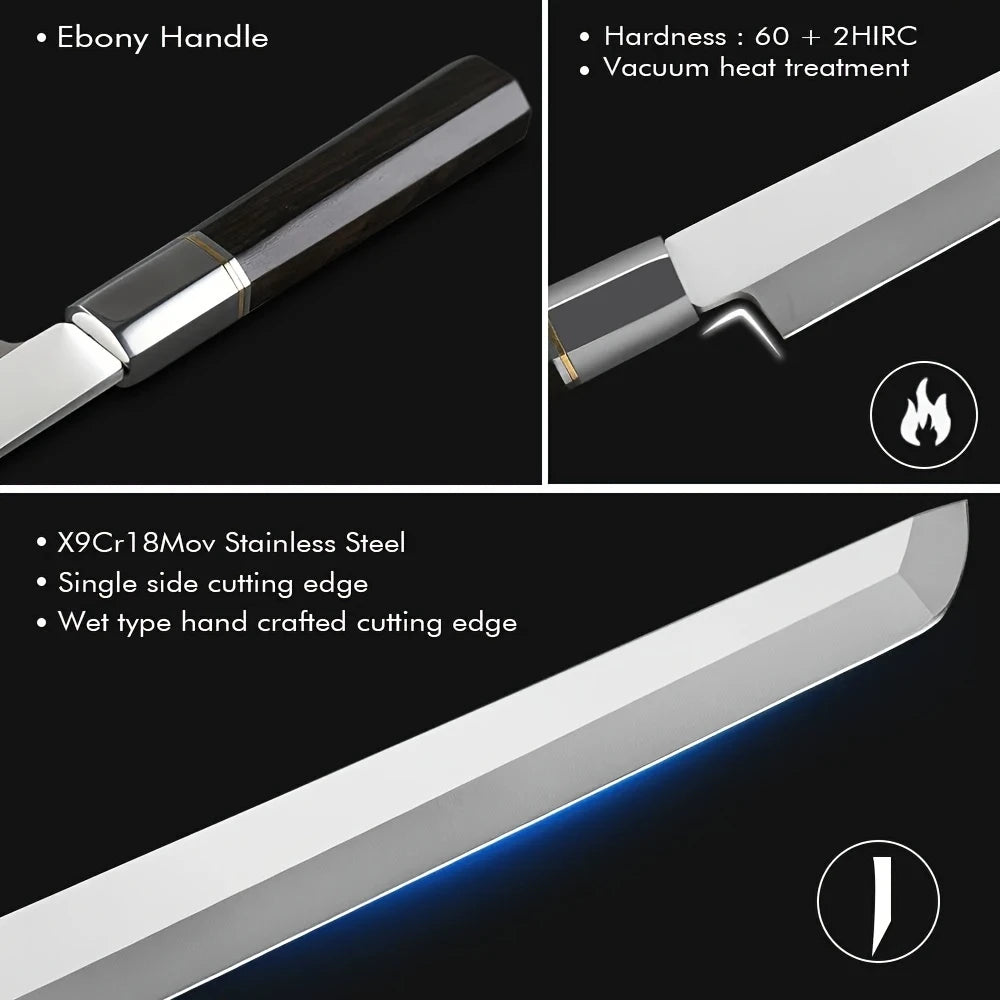 High Carbon Japanese Sashimi Knife – Sushi & Salmon Slicer Japanese Kitchen Knife Axl