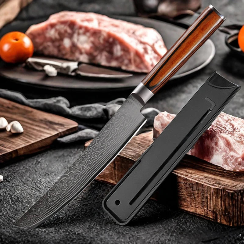 Damascus Steel Kitchen Cleaver – Professional Boning Knife Damascus Kitchen Knife Axl