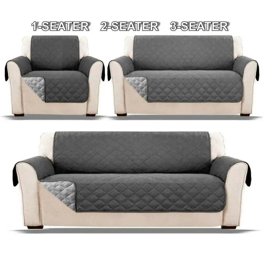 Quilted Waterproof Sofa Cover – Pet & Kids Slipcover 1/2/3 Seat Sofa Slipcover Axl