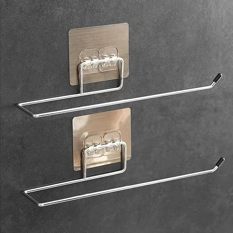 Self-Adhesive Paper Roll & Towel Holder – Stainless Steel Rack Towel & Paper Holder Axl holder-2pcs