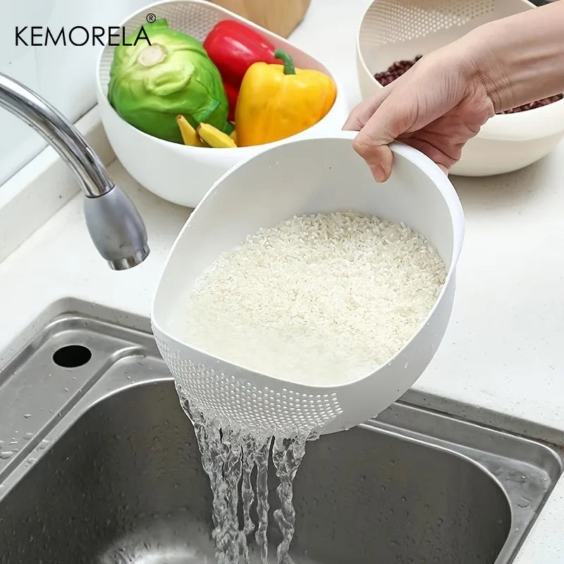KEMORELA Kitchen Strainer Colander – Fruit, Veg & Rice Basket Kitchen Colander Strainer Axl