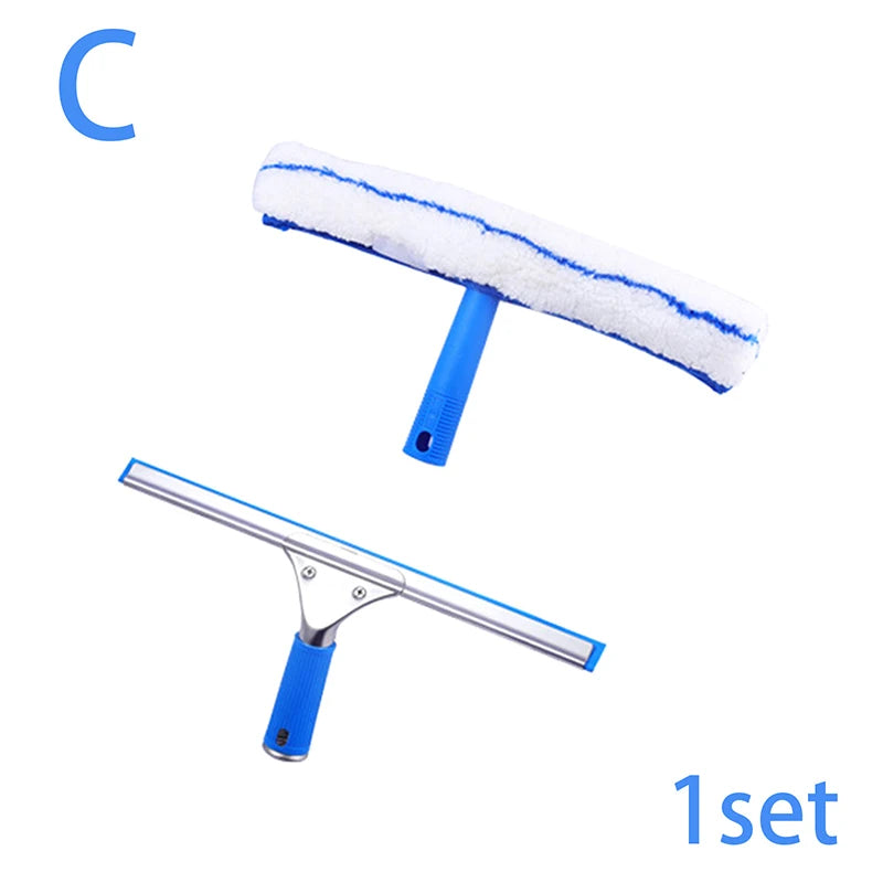 35CM Window Squeegee & Microfiber Washer Combo | Glass Wiper Window Cleaning Tool Axl C
