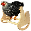 Rustic Wooden Chicken Perch Swing – Bird Jungle Gym Play Structure Bird Perch Toy Axl Chicken