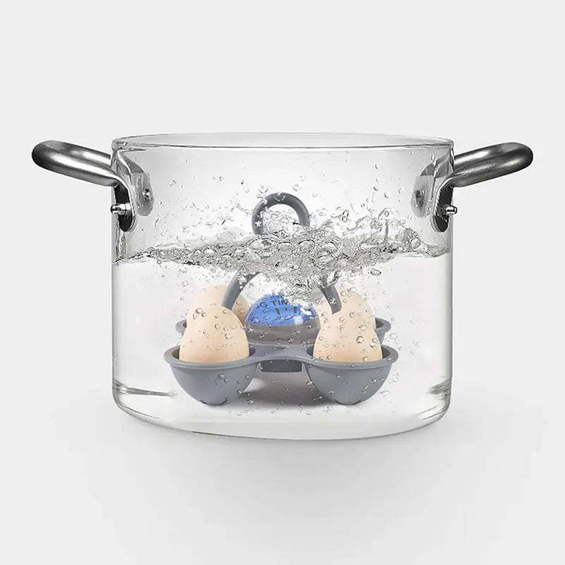 Egg Timer & 4-Egg Holder – Color-Changing Boiling Egg Tool Egg Timer Tool Axl