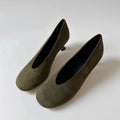 Women's Suede Mary Jane Pumps – Square Heel Slip-On Dress Shoes Mary Jane Pumps Axl Green 38