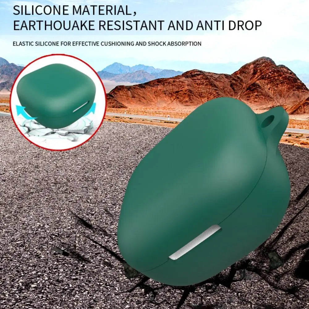Silicone Case + Carabiner for Anker Soundcore R60i NC Earphone Case Cover Axl