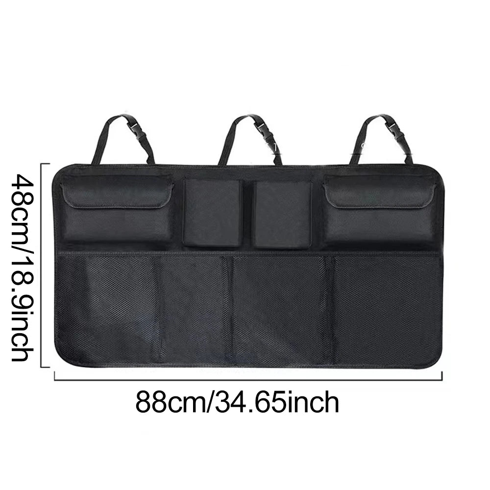 Large Car Backseat Organizer – Mesh Seat Back Storage Bag Car Seat Organizer Axl black 2