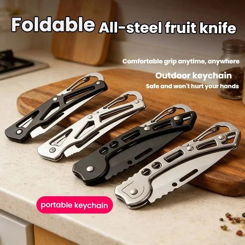 Stainless Steel Folding Pocket Knife – EDC Keychain Knife 1/3pk Folding Pocket Knife Axl