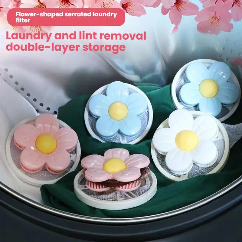Floating Lint Collector – Flower Hair Filter for Washing Machine Laundry Lint Filter Axl
