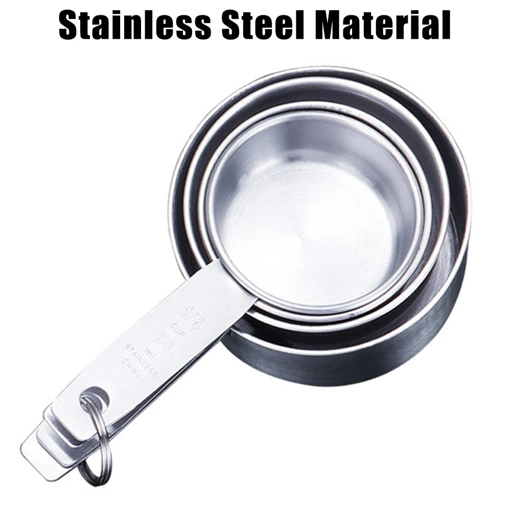 Stainless Steel Measuring Cups & Spoons Set | 1/4/6 PCS Measuring Cup Set Axl
