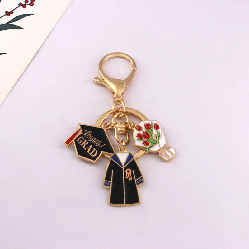Graduation Keychain – Academic Cap & Gown Pendant Gift Graduation Keychain Axl A3